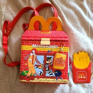 Loungefly Mcdonald's backpack and wallet